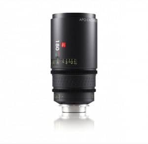 das schwarze Objektiv von IB/E Optics mit 180mm