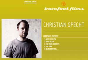 Christian Specht auf der Seite von Barefoot Films