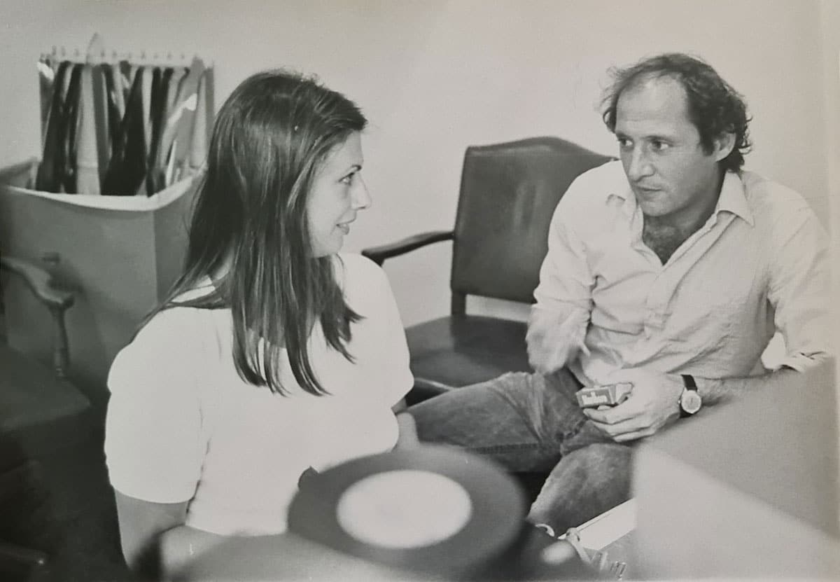 Ingrid Koller und Regisseur Robert Dornhelm 1985 im Schnitt von „Echo Park“
