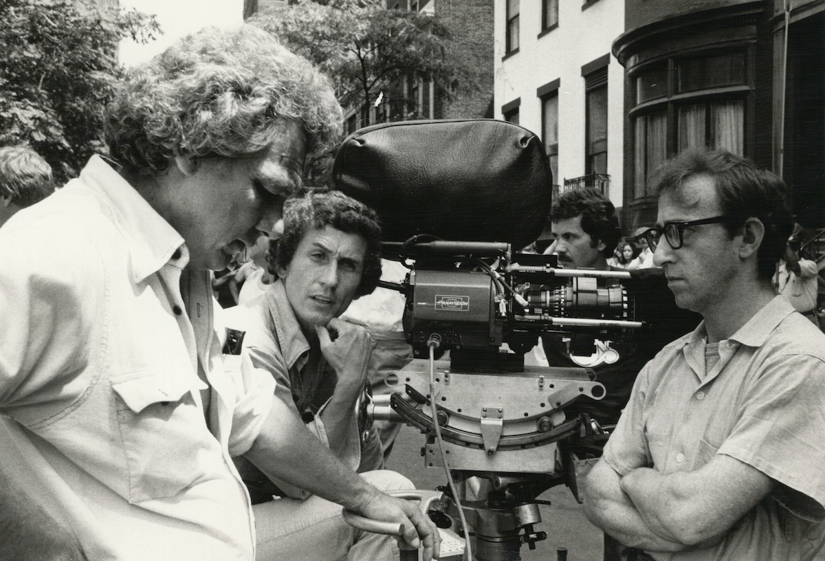 Fred Schuler mit Woody Allen am Set von „Manhattan“