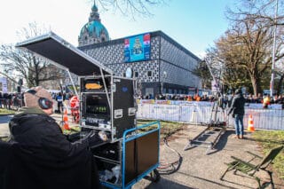 Kameratechnik bei der Übertragung des Hannover Marathons