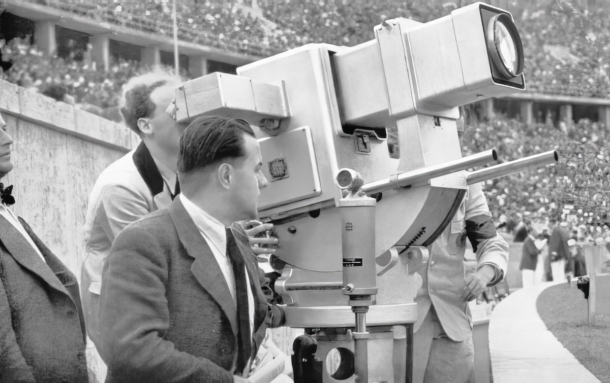 Die erste Fernsehkamera bei den Olympischen Spielen 1936 in Berlin