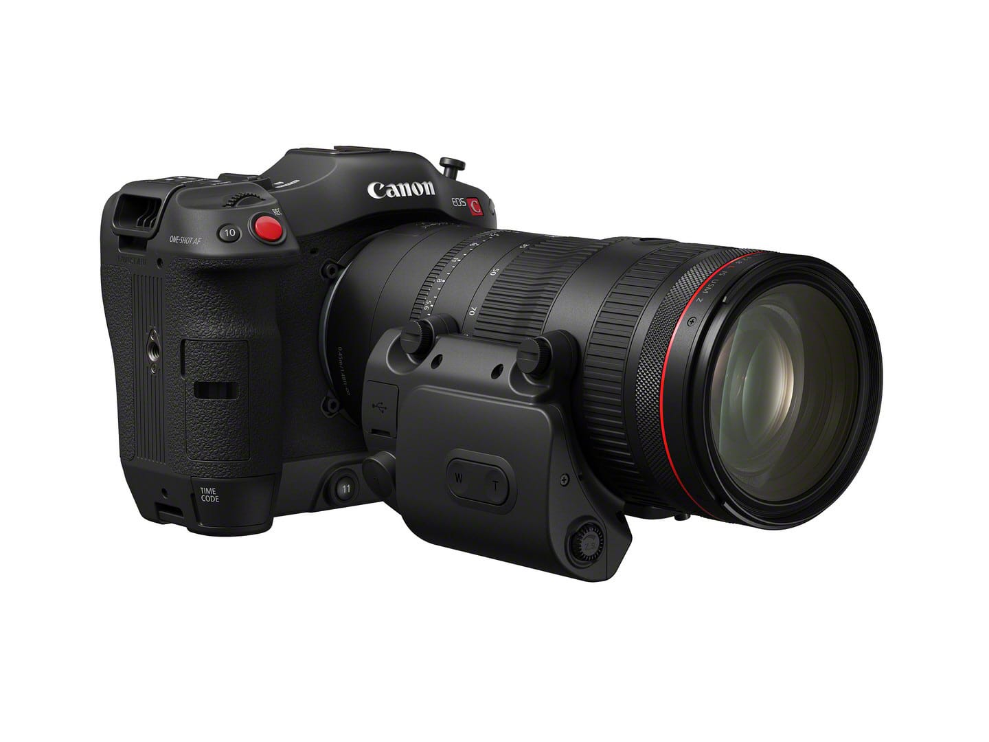 Canon C70 mit RF 24-105mm F2.8 L IS USM Z und •Power Zoom Adapter PZ-E2B.