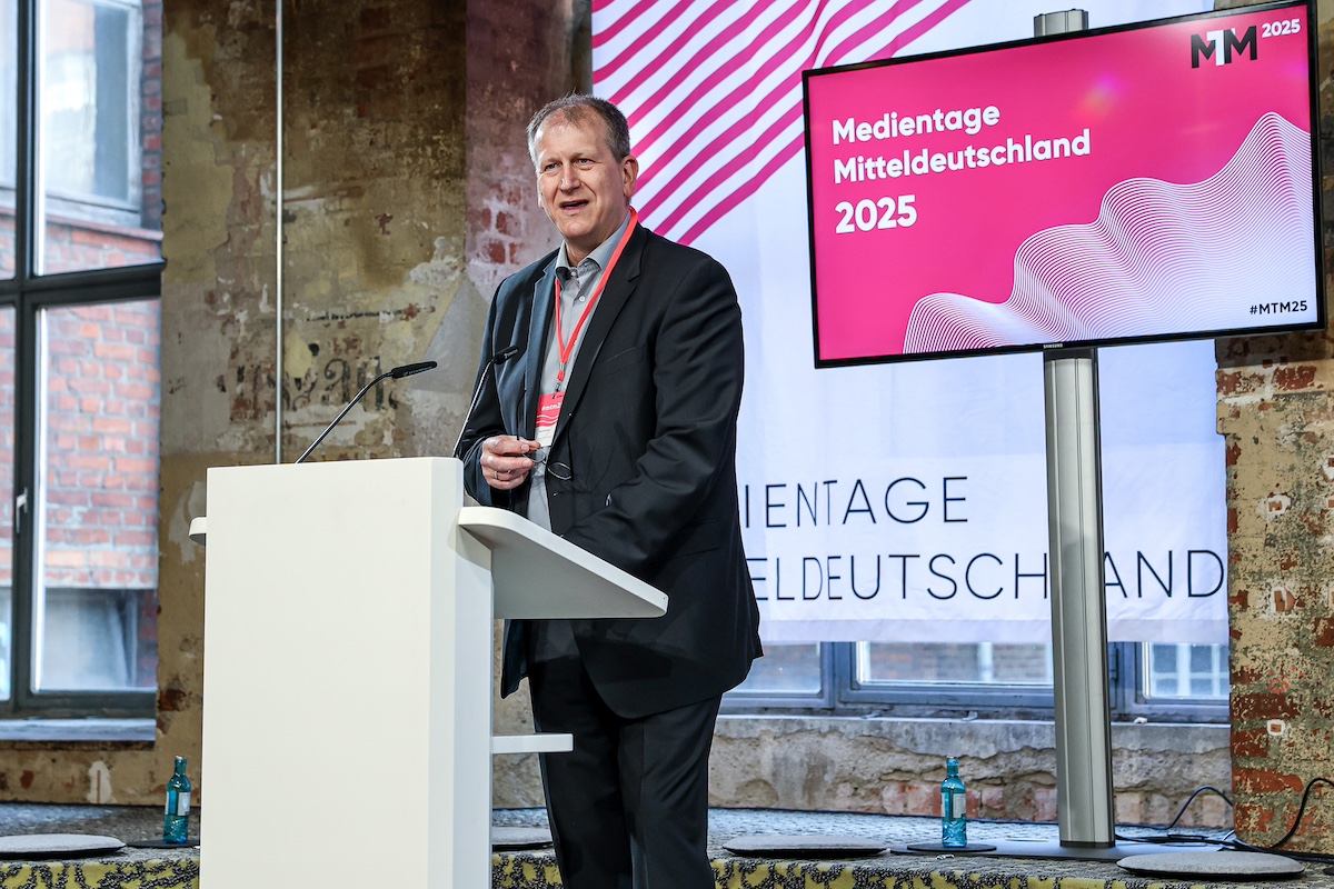 Martin Heine, Vorsitzender der AG Medientage Mitteldeutschland undDirektor der Medienanstalt Sachsen-Anhalt